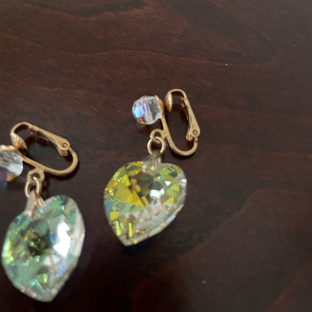 Swarovski crystal hearts with AB coating - Picture 5 of 7